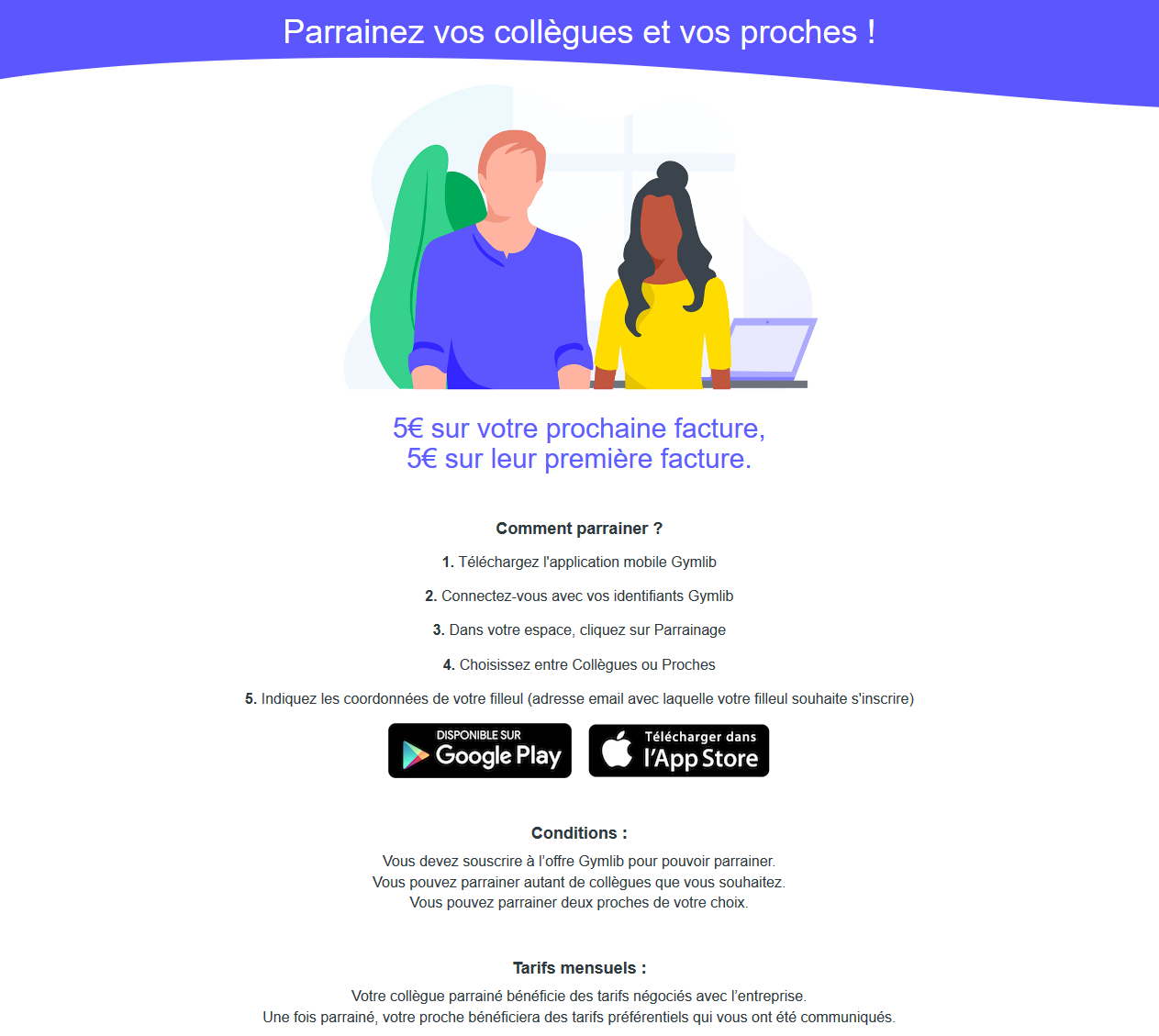 Gymlib Gymlib, Landing Page, Parrainage