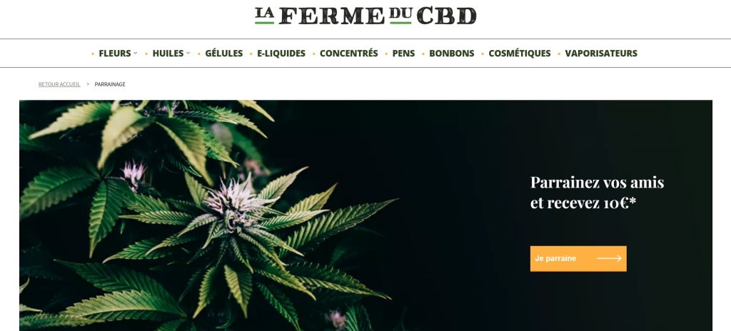 Solution de parrainage Wizishop - La Ferme du CBD